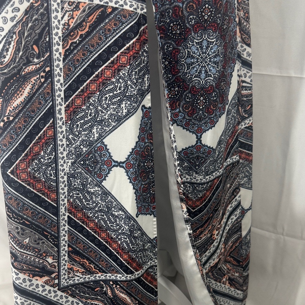 TJD Abstract Print Halter Maxi Dress Black Multicolor XS - Picture 6 of 12
